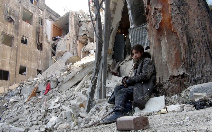 جانب من الدمار في مخيم اليرموك