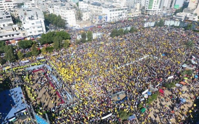 صورة جوية لمهرجان إحياء ذكرى استشهاد عرفات