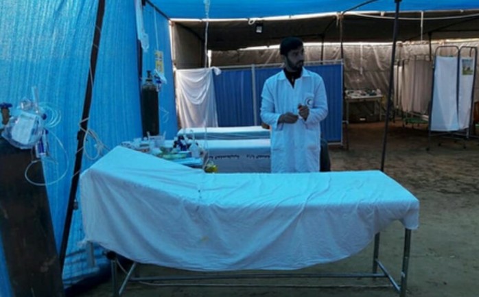 جانب من استعداد الطواقم الطبية في غزة