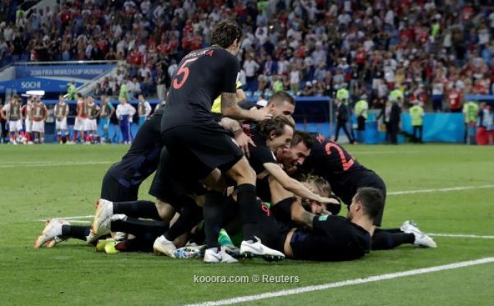 فرحة لاعبي كرواتيا بالانتصار
