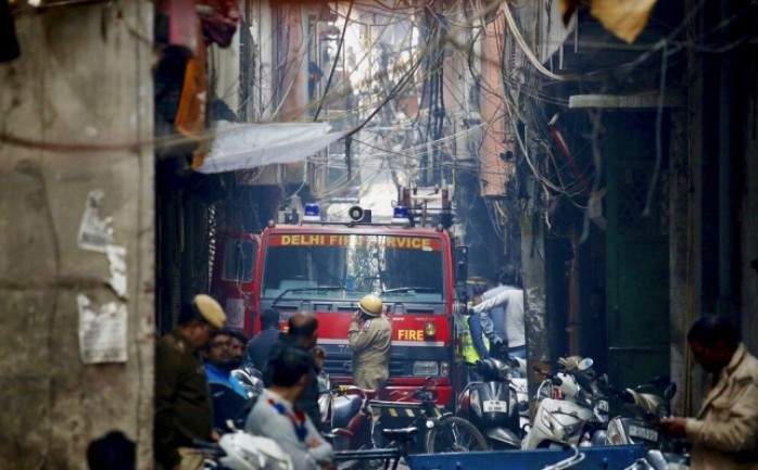 صورة توضيحية لحريق المصنع في الهند