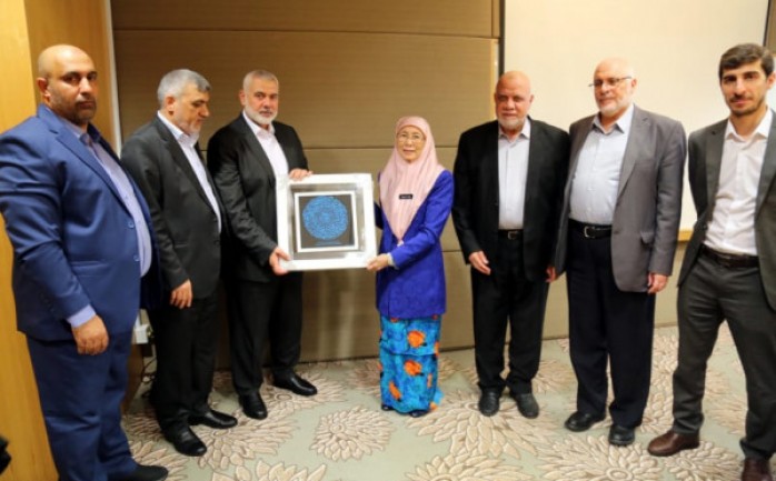 لقاء وفد حماس مع نائب رئيس الوزراء الماليزي عزيزة إسماعيل